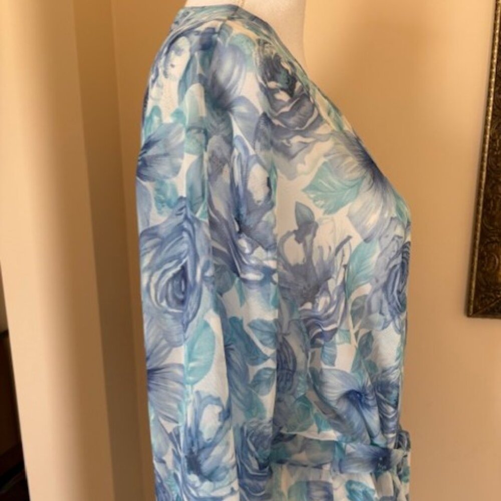 LONG OSCAR DE LA RENTA SHEER ROBE - Picture 3 of 7
